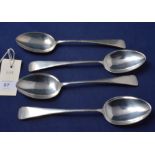 silver Walker and Hall table spoons