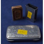 silver cigarette case and matchbox holder