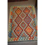 Vegetable dye wool chobi kilim.