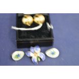 Earrings and brooch