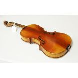 3/4 size Violin labelled Joseph Guarnerius