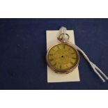 Gold cased pocket watch