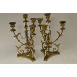 Brass candelabras