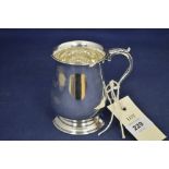 Silver christening mug