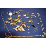 Gold and gilt metal jewellery