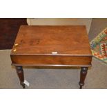 A Victorian mahogany bidet stool