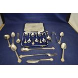 Lindesfarne pattern silver cutlery