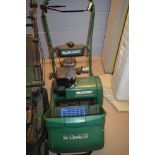 Qualcast 35S lawn mower and grass box.