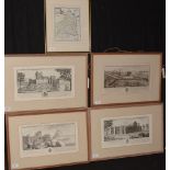 Thomas Kitchin - map; and four antique engravings.