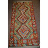 Vegetable dye chobi kilim runner.