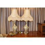 Pair of Victorian style lamps.