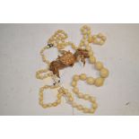 ivory crab and necklace