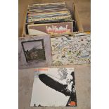 Box of vinyl record album covers