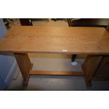 A pitch pine table.