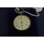 Silver cased fob watch