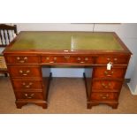 Pedestal desk.