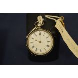 Silver cased fob watch