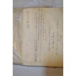 Three vellum indentures relating to Hartlepool Railway Construction 1883.