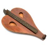 Rosewood lyre shaped dulcimer