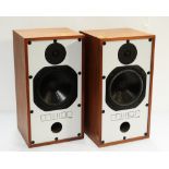 Pair of Mission 717 hi-fi speakers; and two pairs of floor stands.