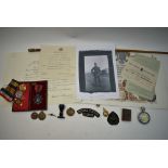 Royal Flying Corps medals and ephemera