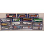 Die-cast model buses by Corgi from the 'Bus Operators Britain' range