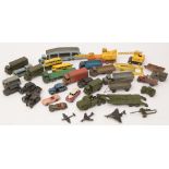 Dinky eight-wheel truck and other vehicles.