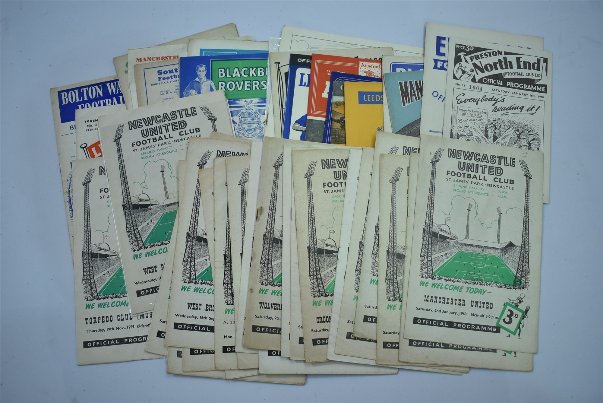 Newcastle United football programmes