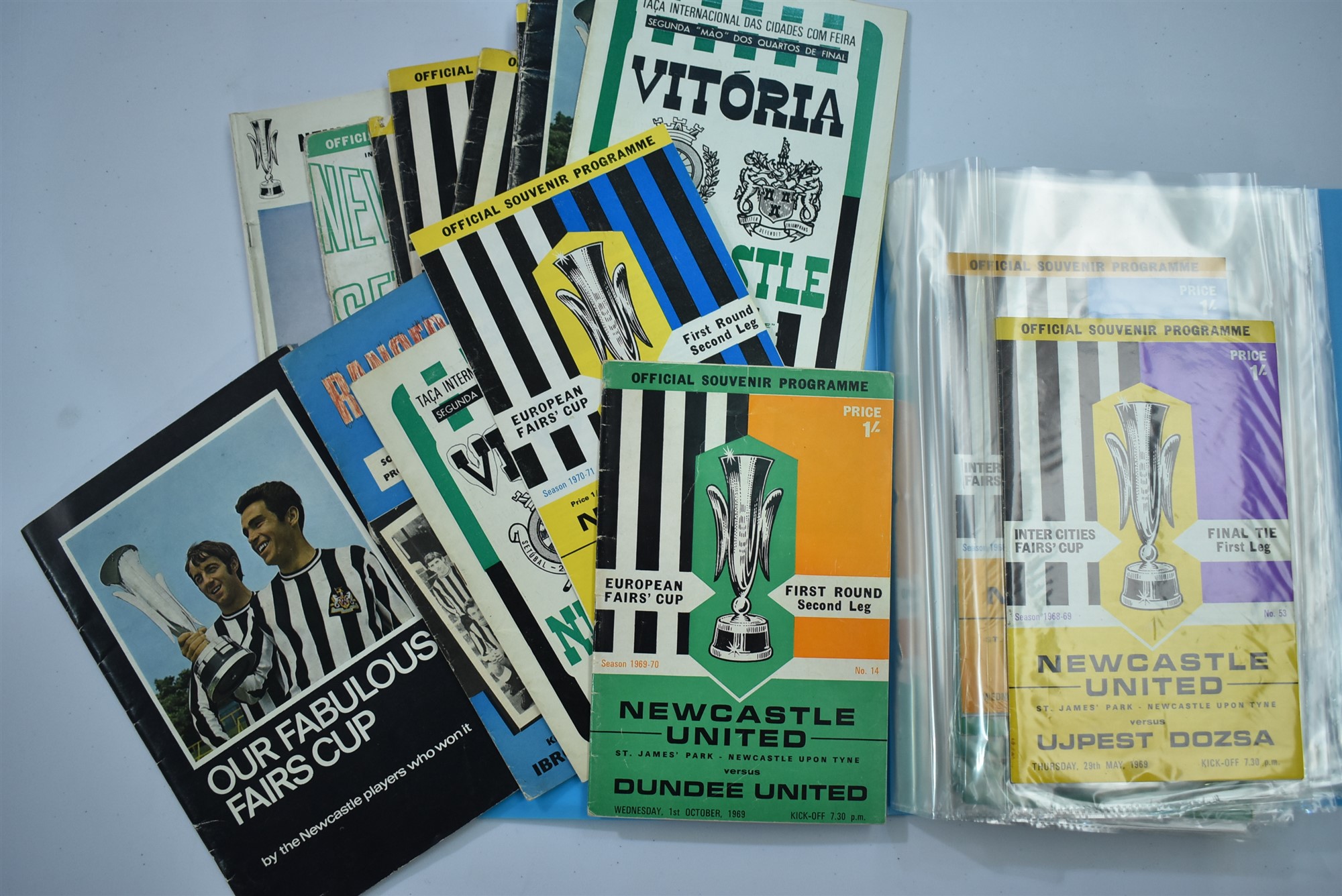 Newcastle United Fairs Cup football programmes