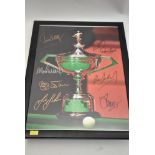 World Snooker Champion signed poster