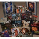 Miscellaneous Star Wars books and other items.
