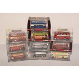 Die-cast model buses by Corgi from the 'Original Omnibus' range.