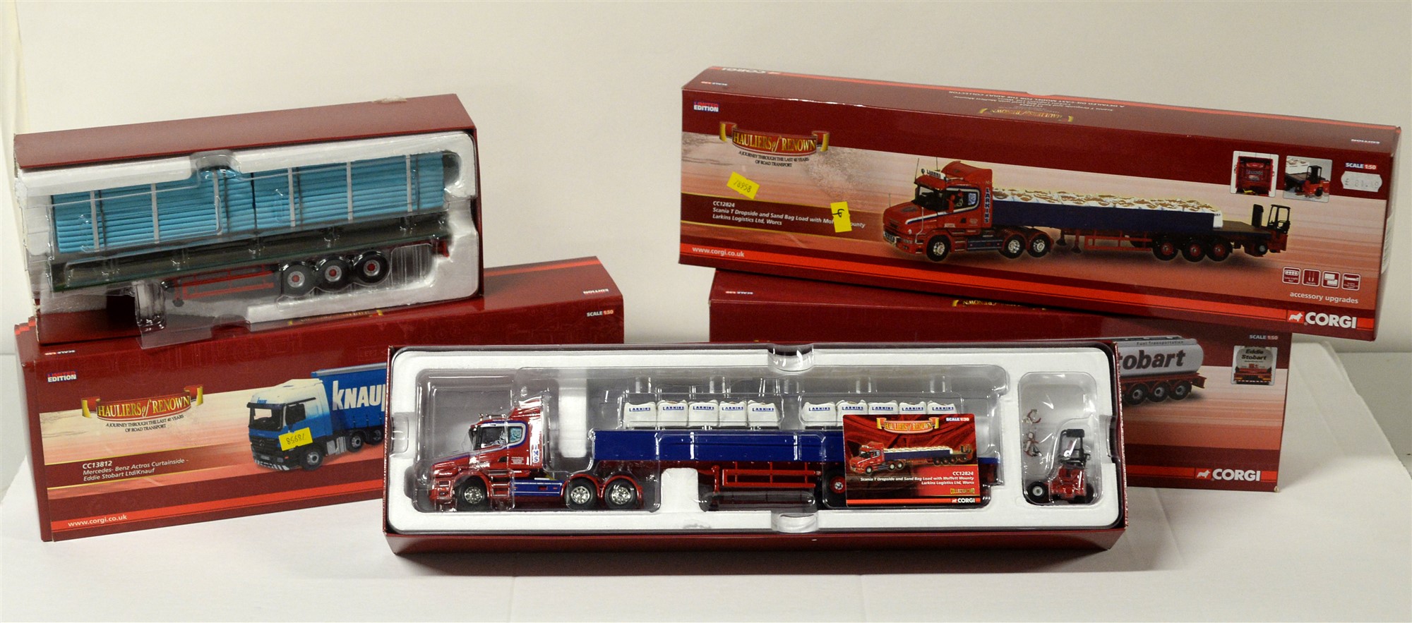 Limited edition die-cast model road haulage vehicles by Corgi.