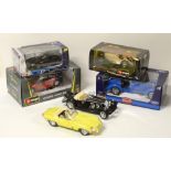 Die-cast model racing and luxury cars by Burago.