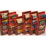 Die-cast model vehicles by Matchbox.