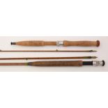 Hardy Bros. four-piece Palakona split cane rod and slip.