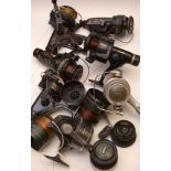 A collection of miscellaneous spinning reels.