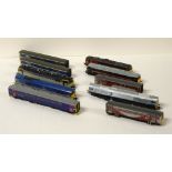 00-gauge diesel and electric locomotives and rail cars by Hornby.