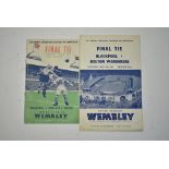 Two FA Challenge Cup final programmes