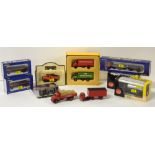 Die-cast model road haulage vehicles.