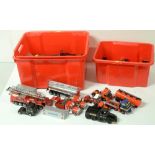 Die-cast model road haulage vehicles.