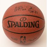 A Spalding basket ball.