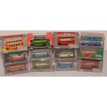 Die-cast model buses by Corgi from the 'Original Omnibus' range.