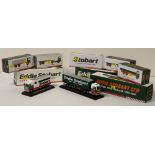 Die-cast model 'Eddie Stobart' road haulage vehicles.