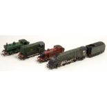 Three Hornby locomotives; and a diesel shunter.