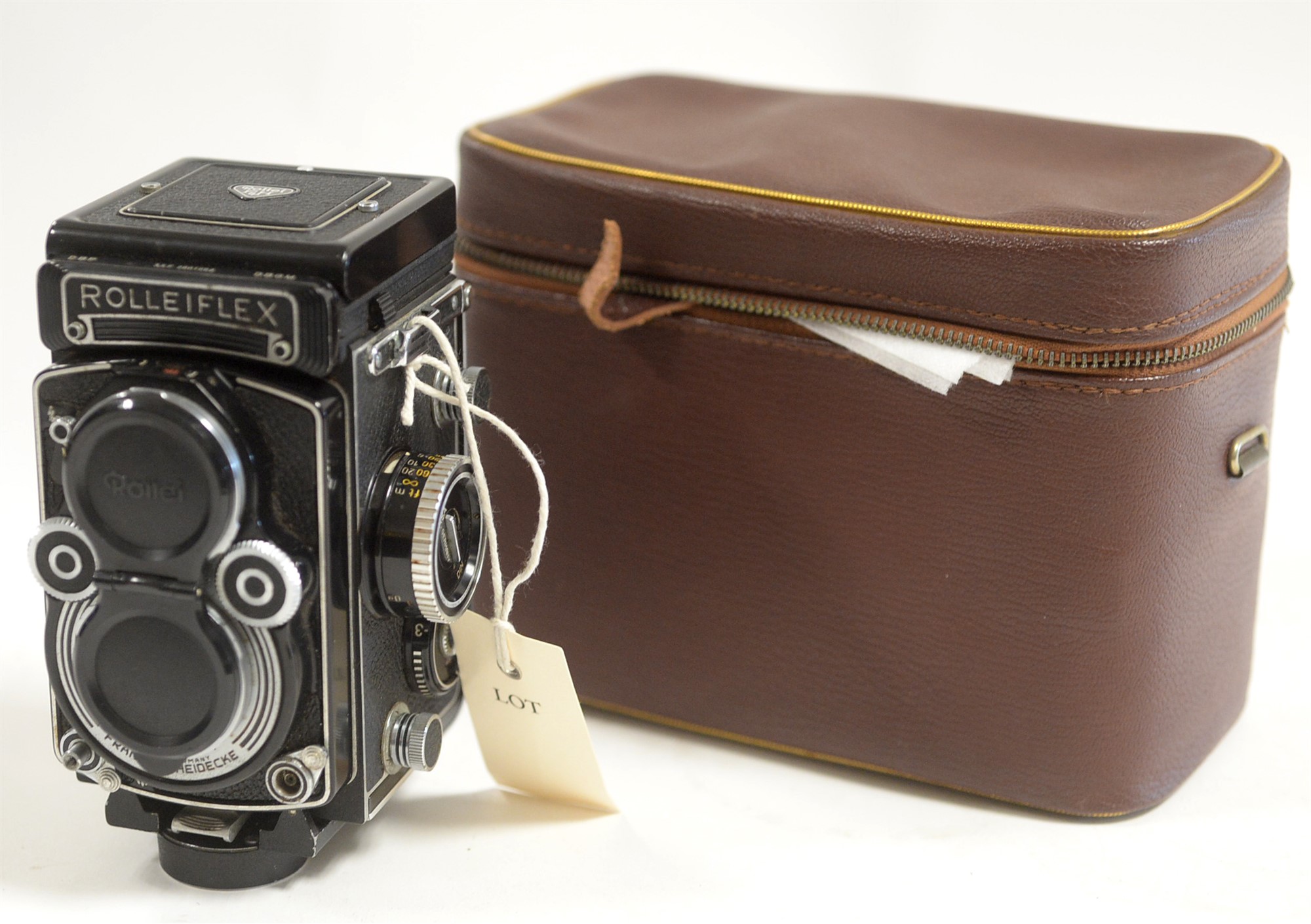 A Rolleiflex 3.5 FTLR camera.