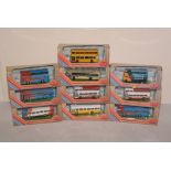 Die-cast model buses by Exclusive First Editions.