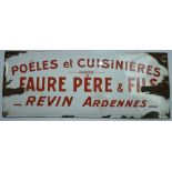 French enamel sign