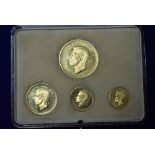 George VI 1937 specimen gold four coin set