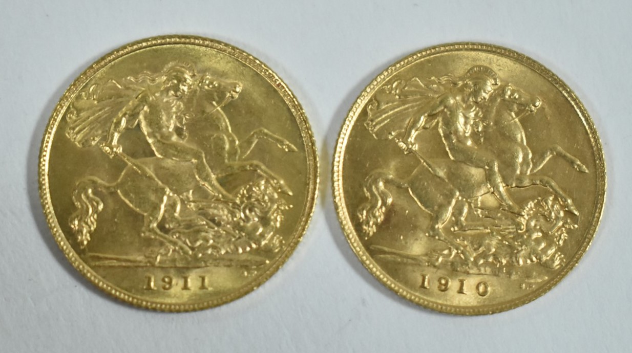 Two half sovereigns